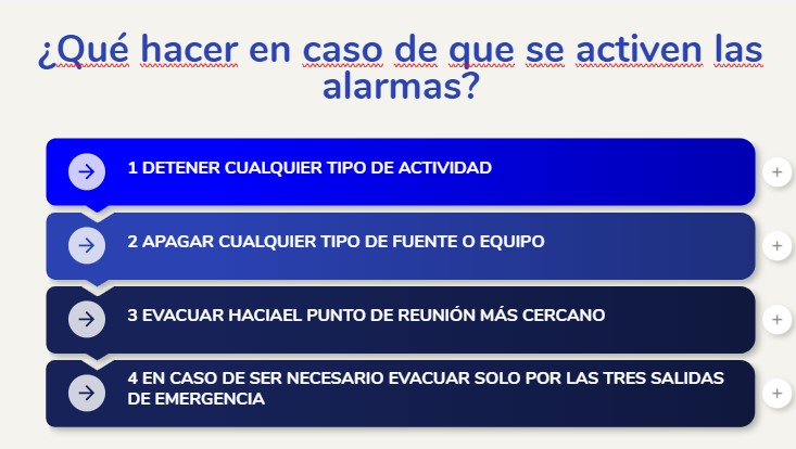 7.1 ¿Qué hacer en caso de que se activen las alarmas?